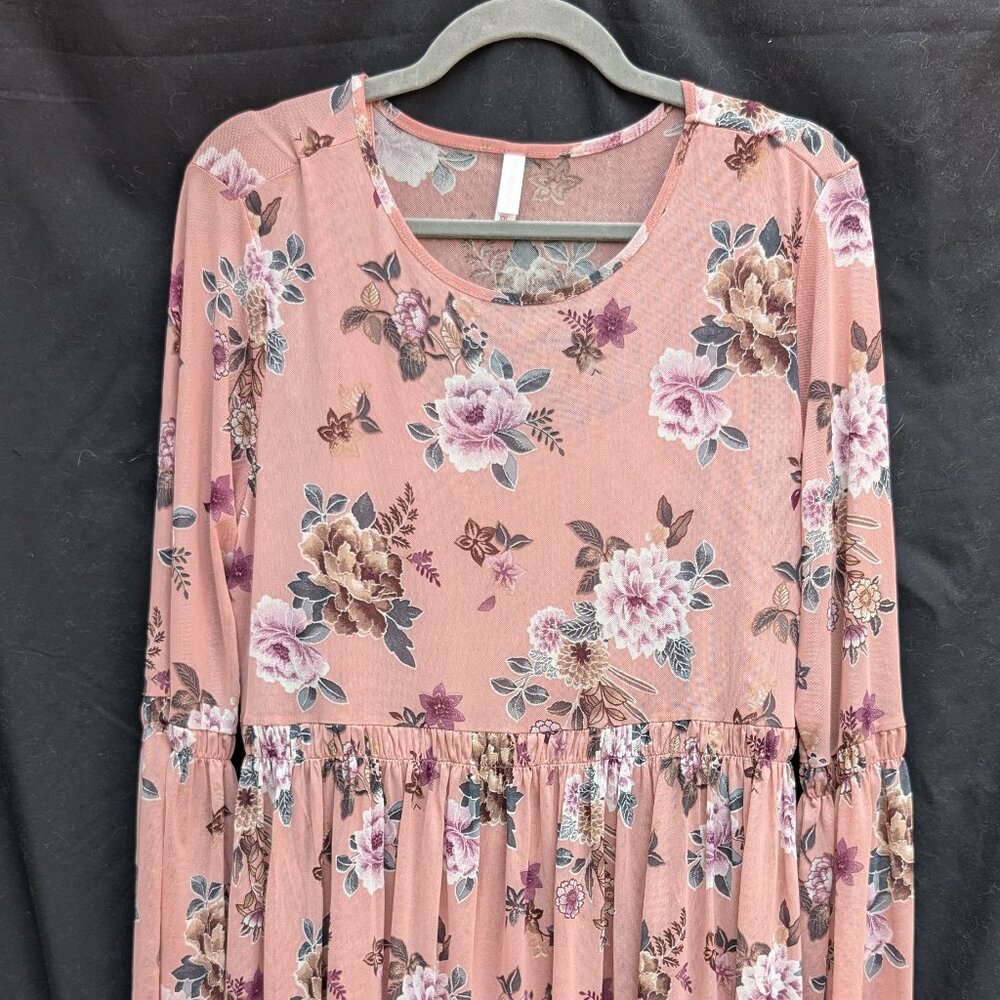 Xhilaration Flare Tie-Waist Floral Print Mini Dress